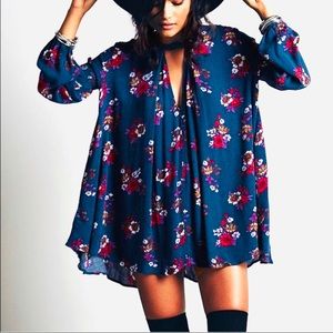 Free People Navy Blue Tunic